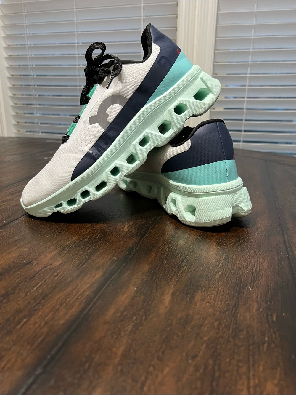 ON Running Cloudmonster Men’s Road Running Shoes White Mint Green UK 43 US 11.5